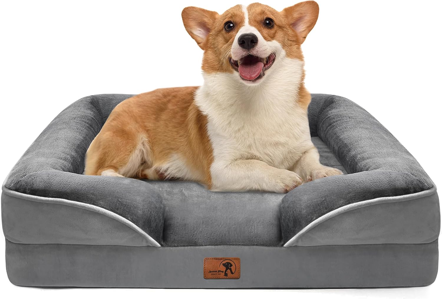 Bedsure memory foam orthopedic dog bed with sherpa surface for medium dogs and joint support