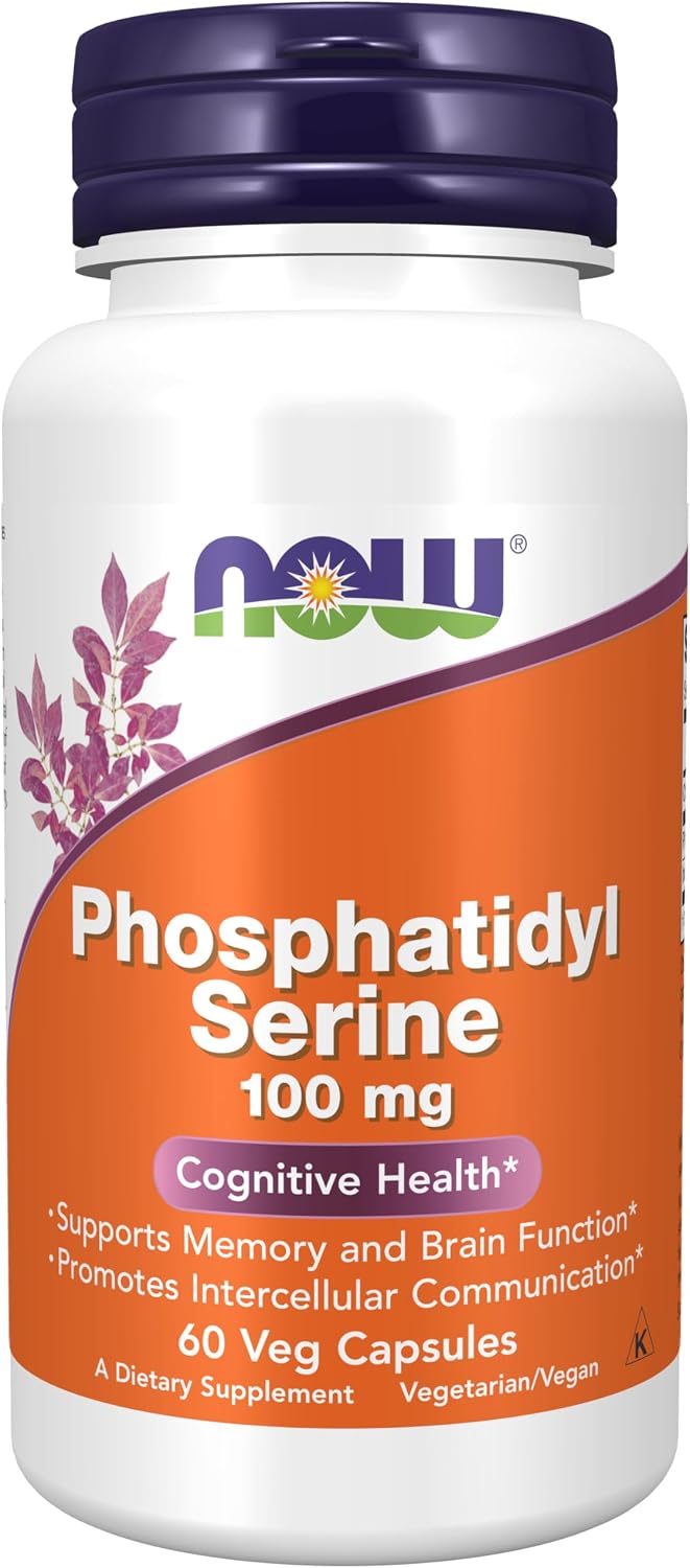 NOW Phosphatidylserine 100mg phospholipid supplement for cognitive health