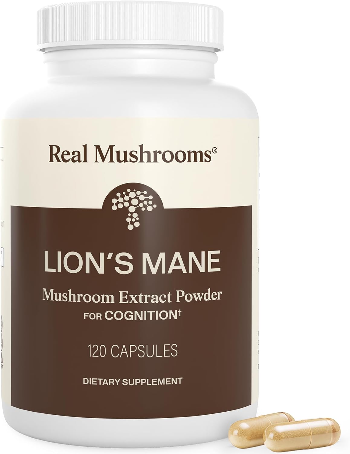 Real Mushrooms lion's mane cognition 120 capsules extract powder