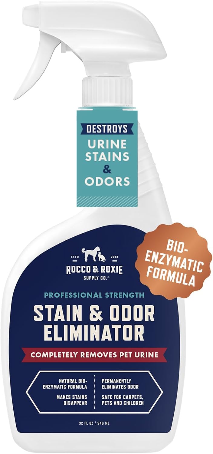 Rocco and Roxie enzymatic stain and odor eliminator for dog accidents and urine