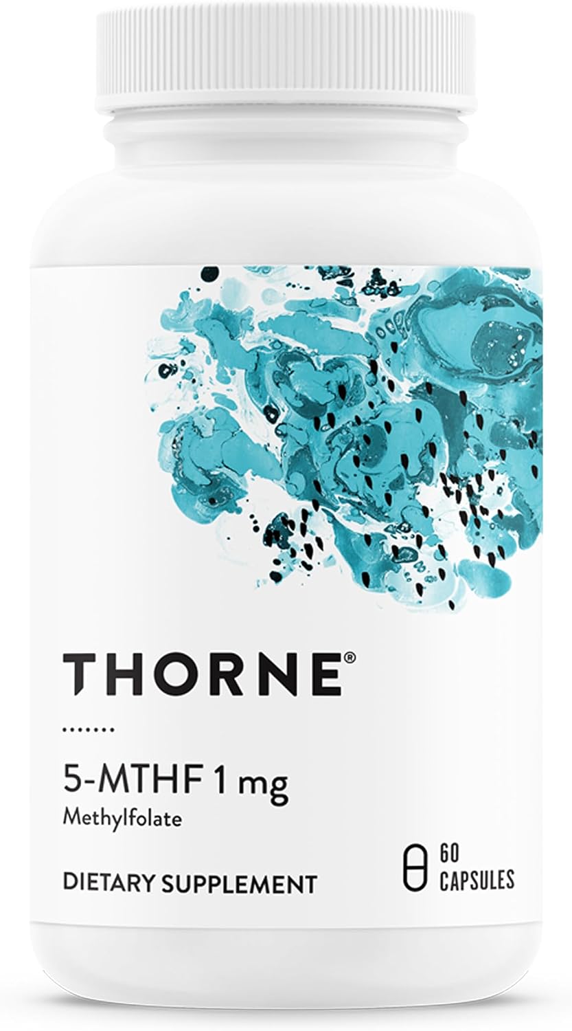 Thorne 5-MTHF methylfolate B9 1mg 60 capsules for methylation and cellular health