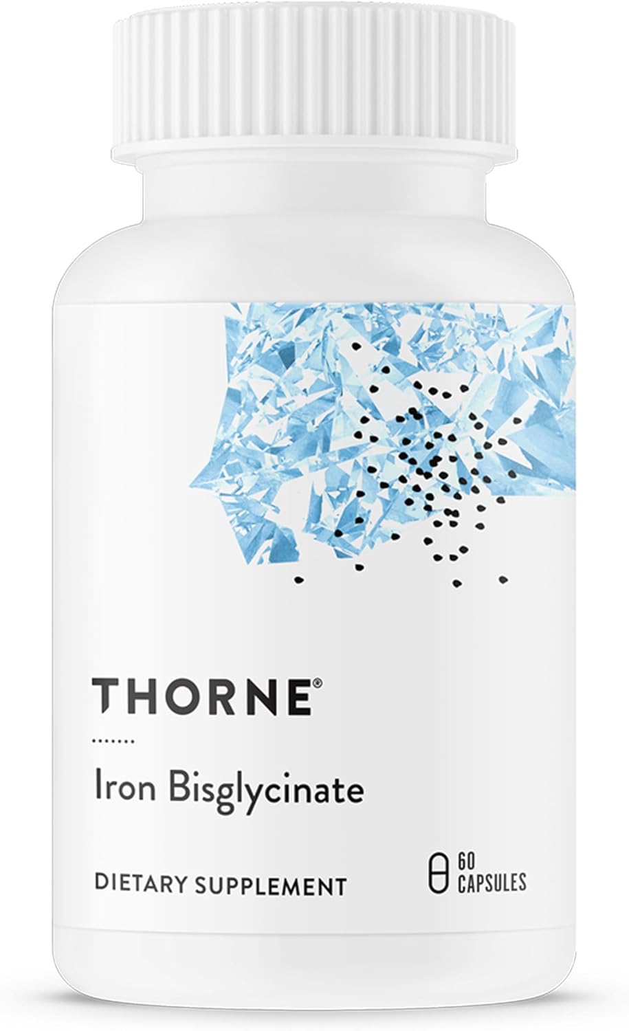 Thorne Iron Bisglycinate 25mg 60 capsules for iron deficiency and energy